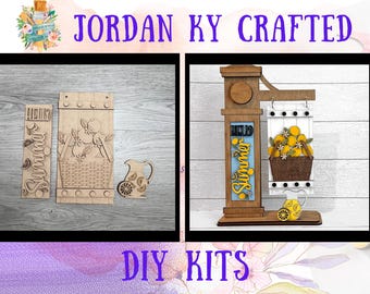 May include: Two DIY craft kits featuring a wooden sign with the word "Summer" and lemons. The kits are made of wood and come with all the necessary materials to create a beautiful summer-themed decoration.