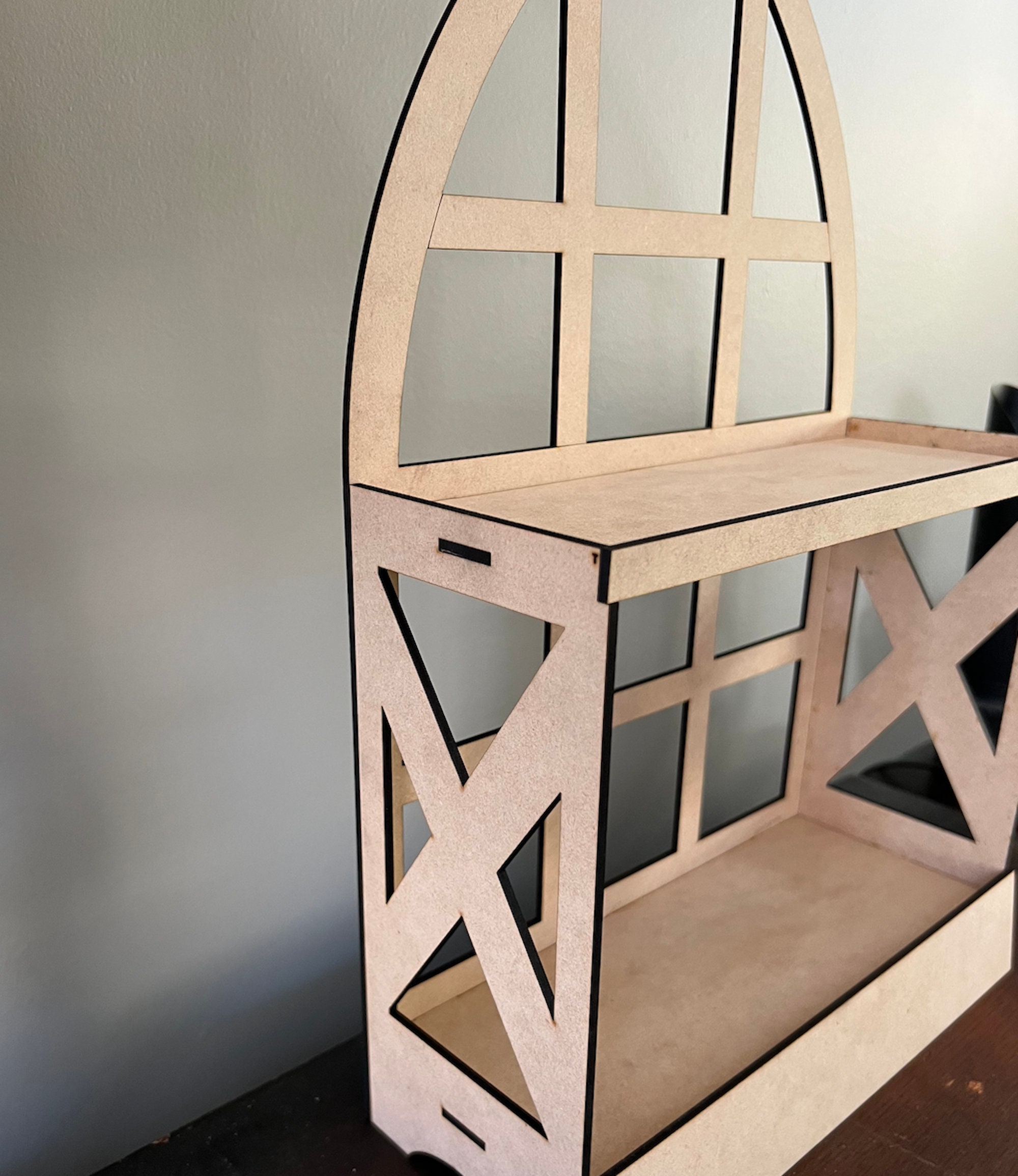 Cathedral Window Display Shelf Arched Display Two Tier Etsy