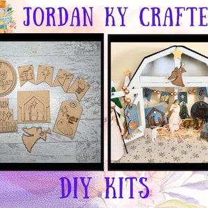 Nativity DIY Set DIY Display, Birth of Jesus, Christmas Tier Tray, DIY Nativity, Religious Scene, Unpainted Nativity Display, Wisemen Seek