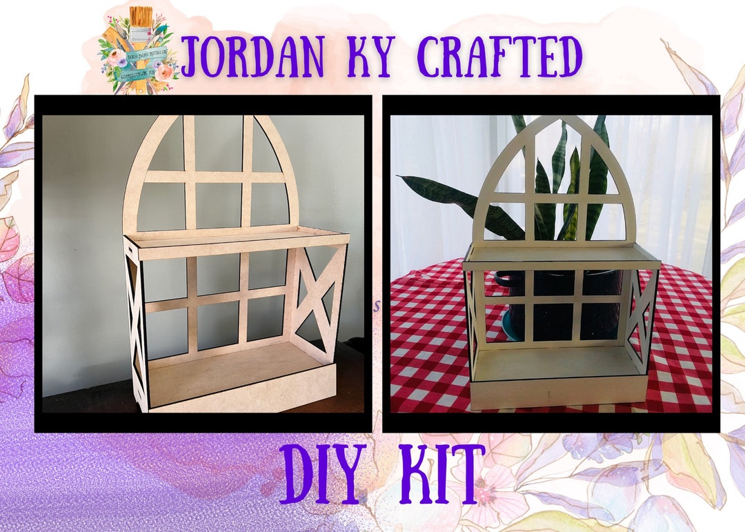 Cathedral Window Display Shelf, Arched Display, Two Tier Shelf, Display