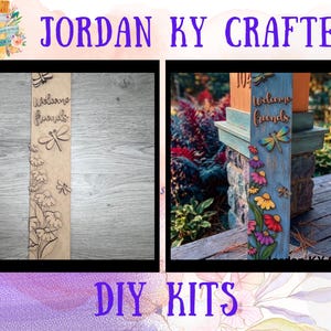 Dragonfly and Daisy DIY Porch Leaner, Spring Porch Leaner,