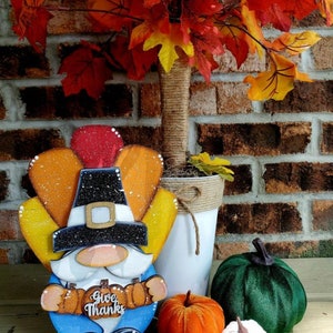Thanksgiving Gnome, Turkey Gnome Shelf Sitter, Give Thanks Gnome Shelf ...