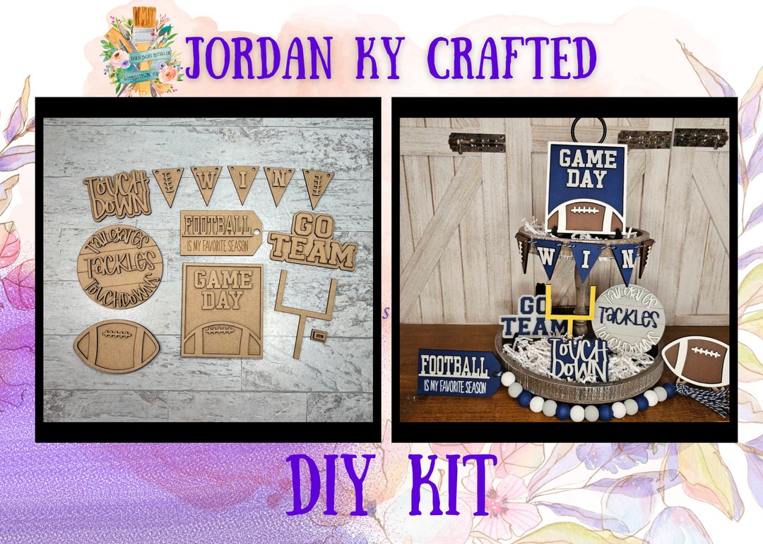 Football DIY Tier Tray, Touchdown Craft, Game Day Tier Tray, Football ...