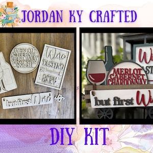 Wine DIY Interchangeable Insert, Wagon but First Wine Add on, bench shelf sitter