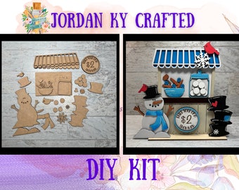 Market Stand Snowman DIY Insert, jordankycrafted, Jordan ky crafted