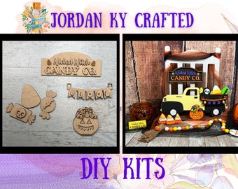 Halloween Candy DIY Market Truck, Halloween Craft, DIY Truck Craft, DIY Trick or Treat Truck Display, Halloween Vintage Truck Craft,