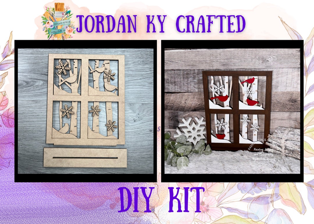 Winter Cardinal DIY Scene, Cardinal Window Sign, Cardinal Display Craft ...