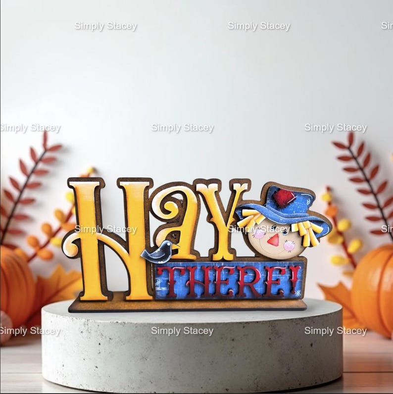 Hay There Fall Hey There Fall DIY Word Art, Fall Craft Kit, Fall Word Block, Hay There ...
