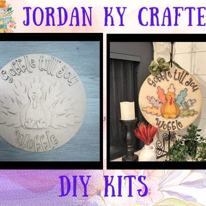 Turkey DIY Door Hanger, Turkey Craft, Welcome Door Hanger