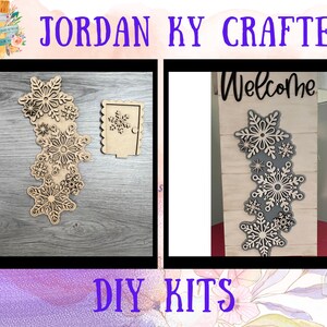 Birdhouse Snowflakes DIY Insert, Interchangeable Birdhouse, Seasonal Shelf Sitter, Winter Craft,