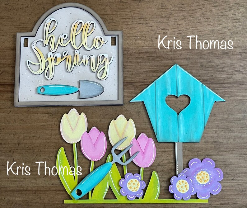 Mini Post Hello Spring DIY Insert, - Etsy
