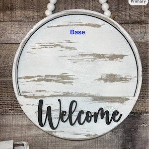 FMHS Base Farmhouse Hanging DIY Sign, Interchangeable Inserts, Welcome Hanging Sign base, Dome Farmhouse DIY Kit