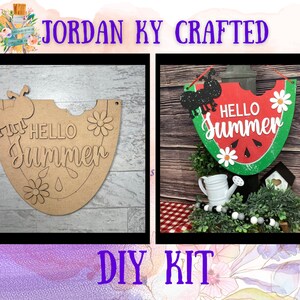 Sweet Watermelon Door Hanger, Hello Summer Door Hanger, Ant Picnic Door Hanger, DIY Watermelon Door Hanger, Daisy Craft Kit, DIY Summer Kit