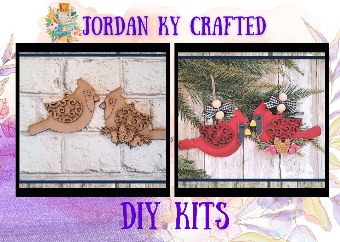 Diy Cardinal Cardinal DIY Ornaments, Christmas Ornaments, - Etsy