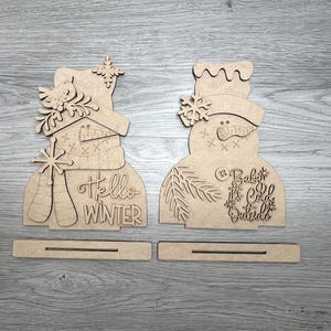 Snowmen DIY Shelf Sitters, Hello Winter & Baby it&#39;s cold