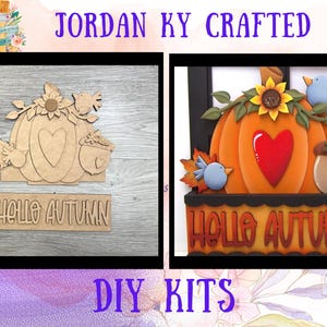 Window Box Hello Fall Autumn Pumpkin DIY Shelf Sitter, Seasonal Shelf Sitter