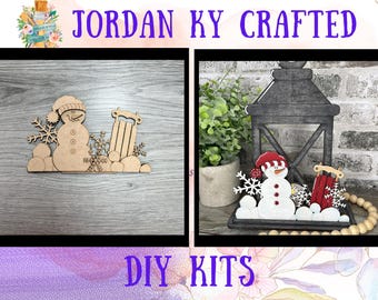 Lantern Winter Snowman DIY Insert, Lantern Shelf Sitter, Interchangeable, Jordan ky crafted, Jordankycrafted