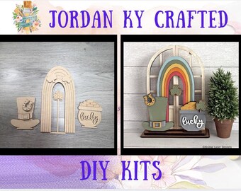 Arch Door St. Patrick's Day Rainbow DIY Shelf Sitter, Interchangeable Shelf Sitter,