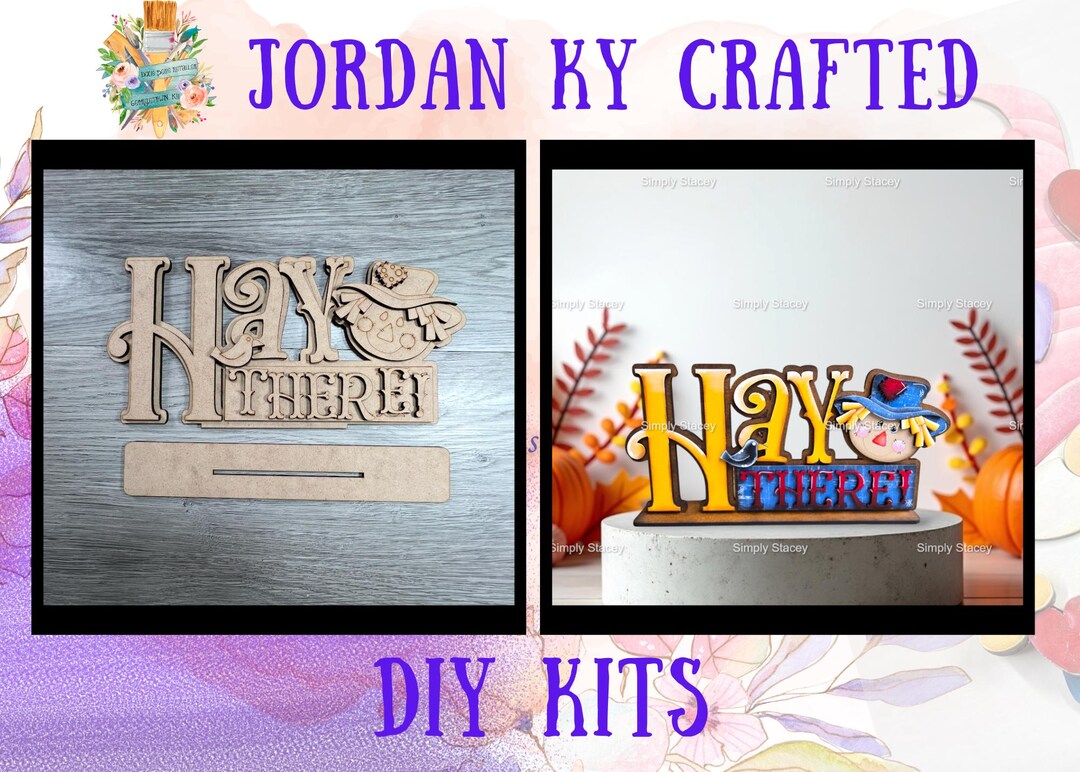 Hay There Fall Hey There Fall DIY Word Art, Fall Craft Kit, Fall Word Block, Hay There ...