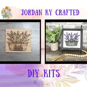 6" Tile Multi Layer Square Lavender DIY Insert
