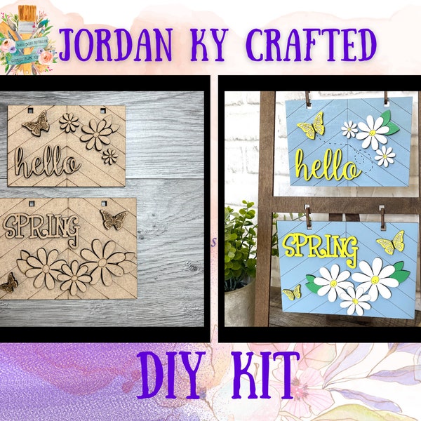 Daisy DIY Easel Sign, Easel Sign Insert, Interchangeable Signs, DIY Sign Craft, Easel Seasonal Display, Hanging Signs, DIY Daisies Craft