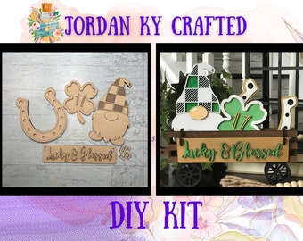 Tabletop Bench St. Patrick's Day DIY Interchangeable Insert, Wagon St. Patrick's Add on, bench shelf sitter