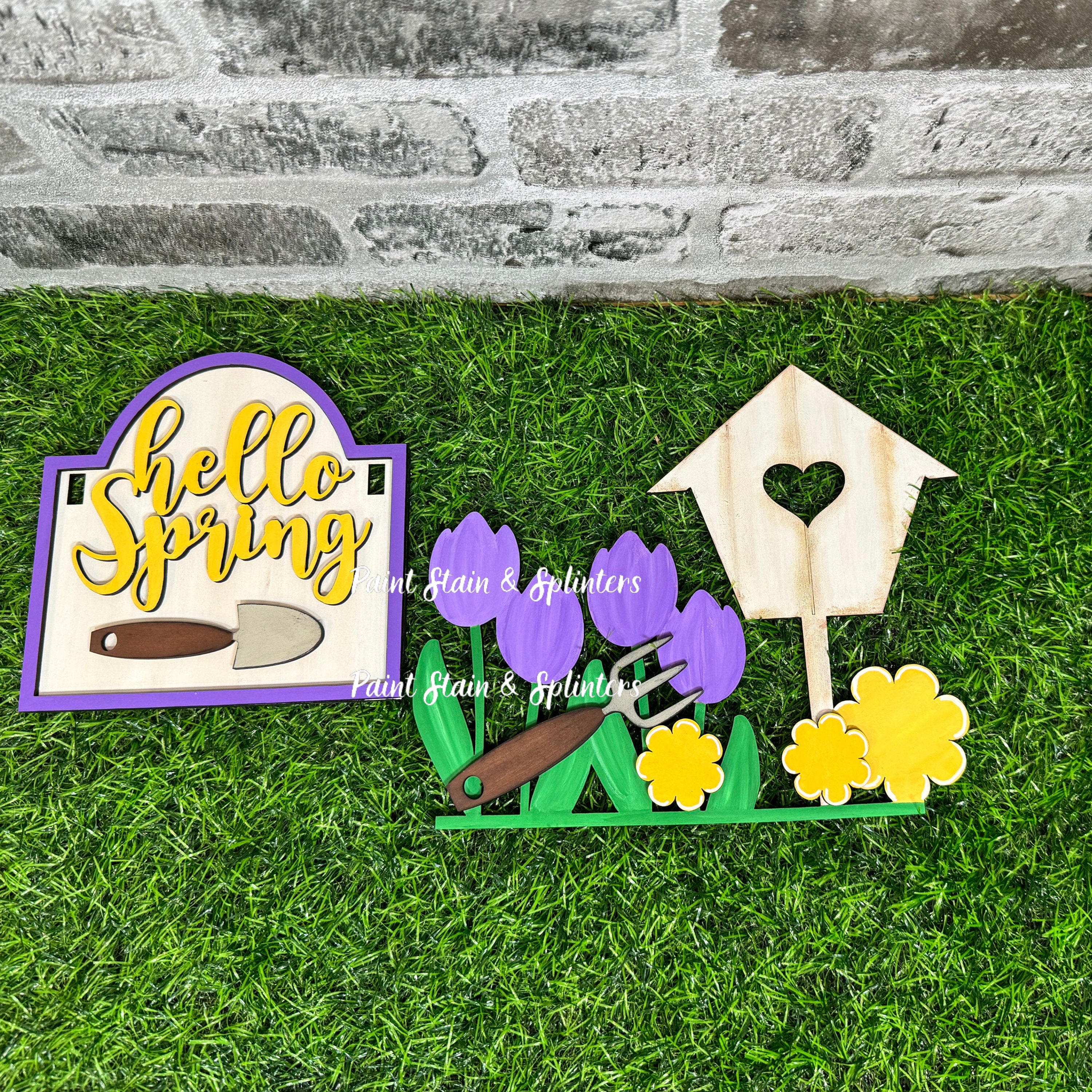 Welcome Spring Insert Mini Post Hello Spring DIY Insert, - Etsy