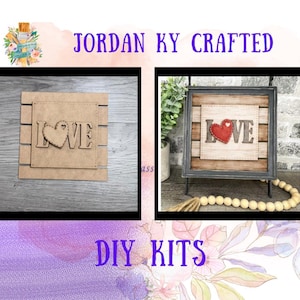 6" Tile Multi Layer Square Love Pallet Valentine DIY Insert