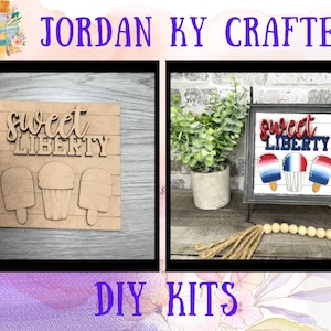 6" Tile Multi Layer Square July 4th Sweet Liberty DIY Insert