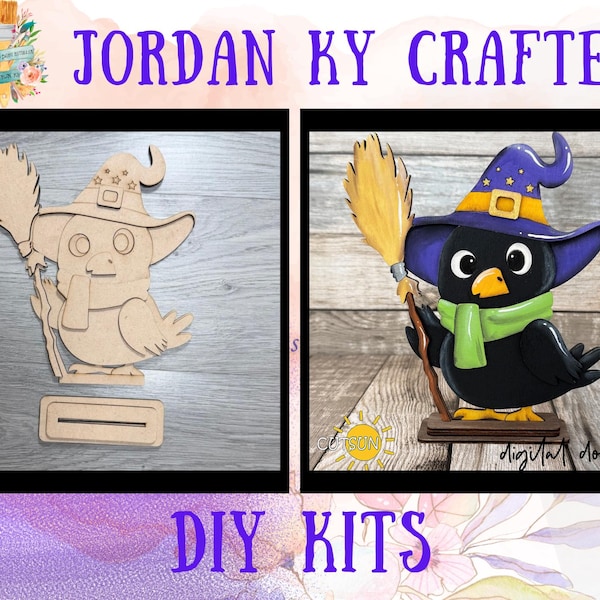 Crow Witch Halloween DIY Shelf Sitter