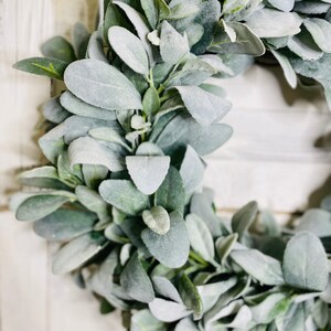 Year Round Lambs Ear Wreath , Modern Farmhouse Wreath, Greenery Wreath ...