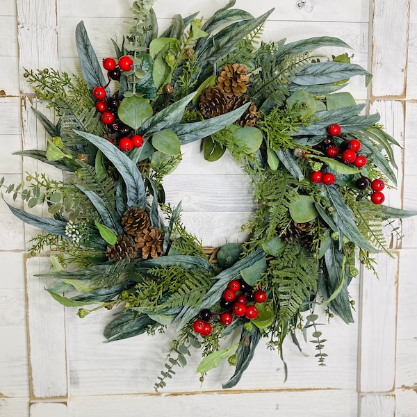 Winter Wreaths for Front Door Not Christmas - Etsy