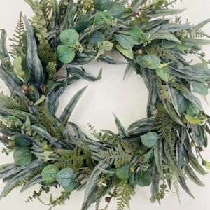 Eucalyptus Wreath with Ferns: Year Round Greenery, Wedding Decor