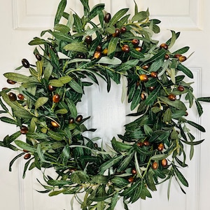 Olive Branch Wreath, All Season Wreath, Modern Farmhouse, Summer Olive Wreath,