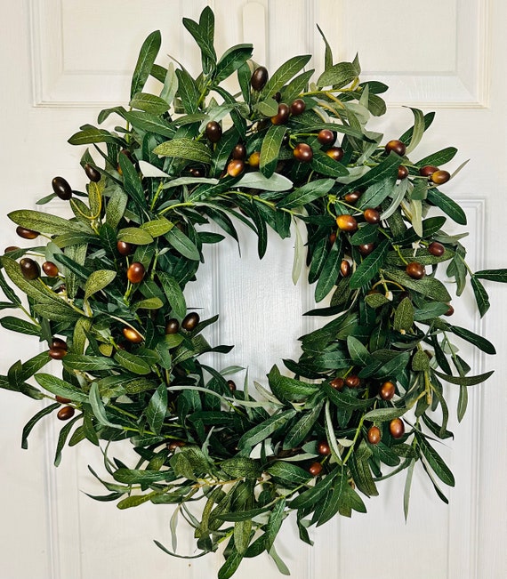 Olive Branch Wreath: Modern Farmhouse Decor, All Season Wreath