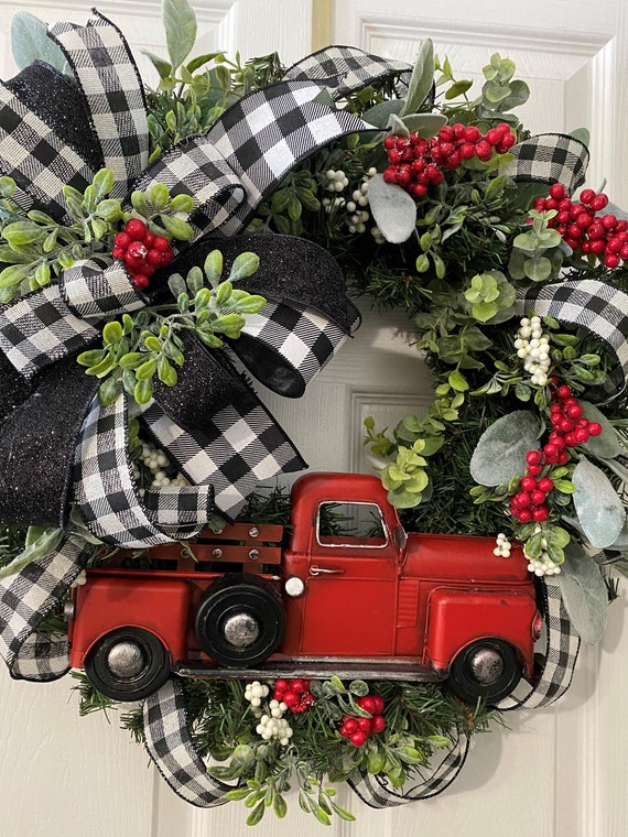 Wreath for Front Door Farmhouse Wreath | Metal Truck Wreath Summer Wreath Spring Wreath Mother\u2019s Day Wreath Wreath for Front Door Farmhouse Wreath | Metal Truck Wreath Summer Wreath Spring Wreath Mother\u2019s Day Wreath