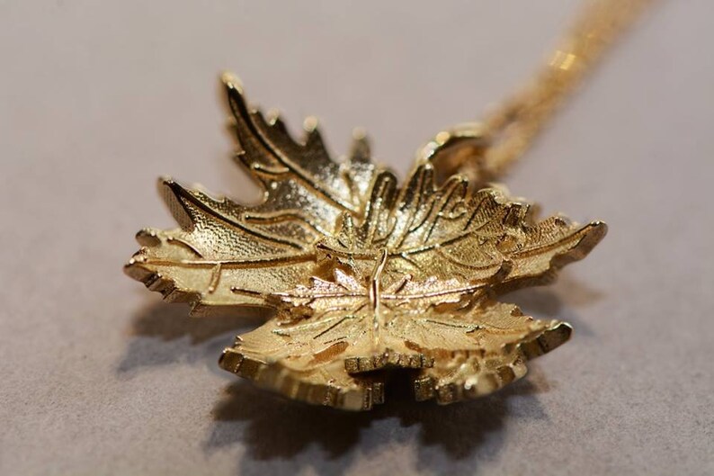 Autumn Leaves Gold Pendant Maple Leaf - Golden Maple Leaf Pendant