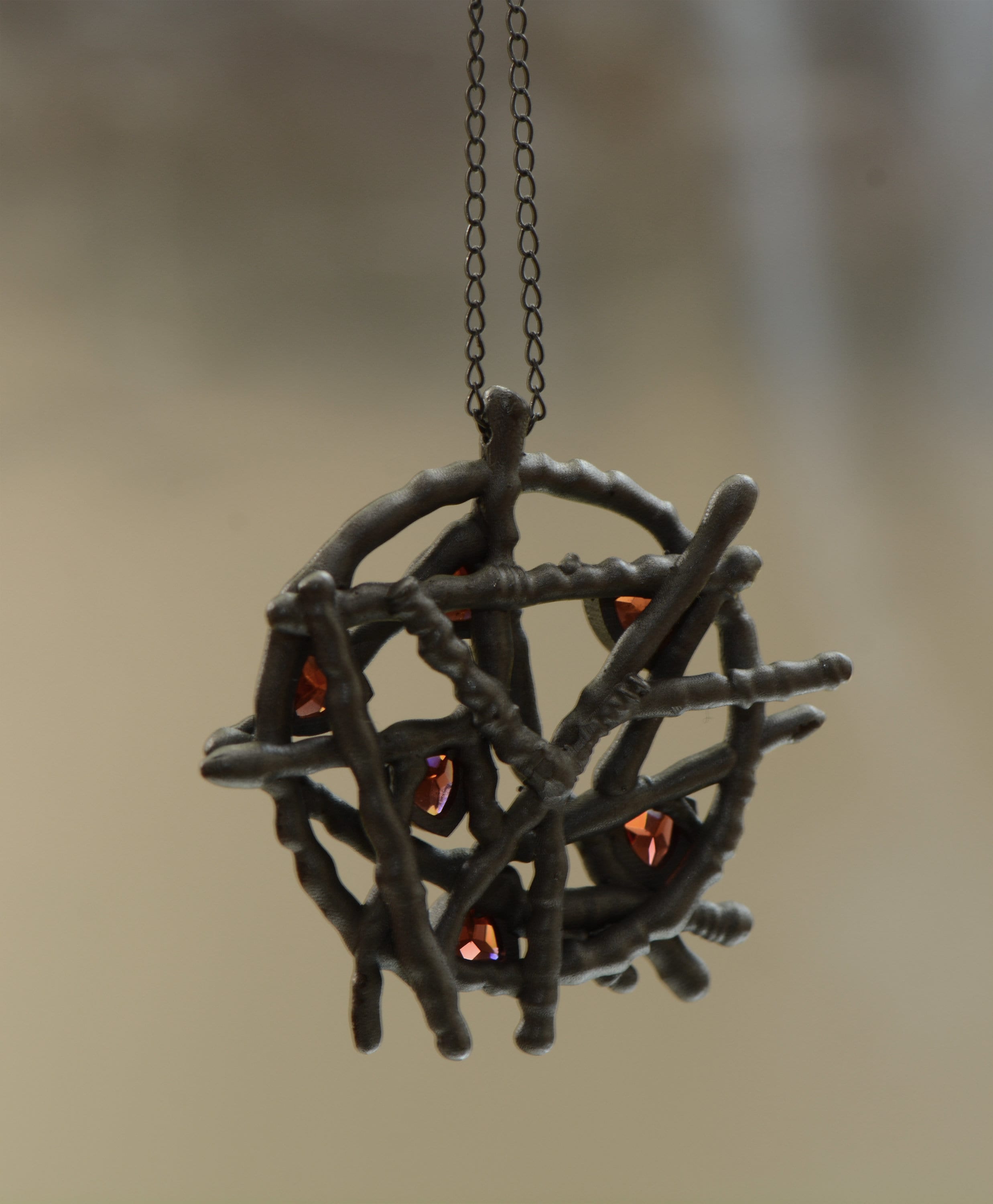 Garnet Fire Embers Pendant Necklace, Gift for Artists - Etsy