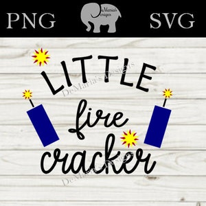 Little Fire Cracker Feuerwerk Vierter Juli SVG und PNG Digital Cut Datei