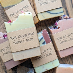 Custom Baby Shower Soap Favours Handmade Party Favors for Wedding, Personalized Half Bar Soaps, Gender Neutral & Eco-Friendly Gift Idea image 8