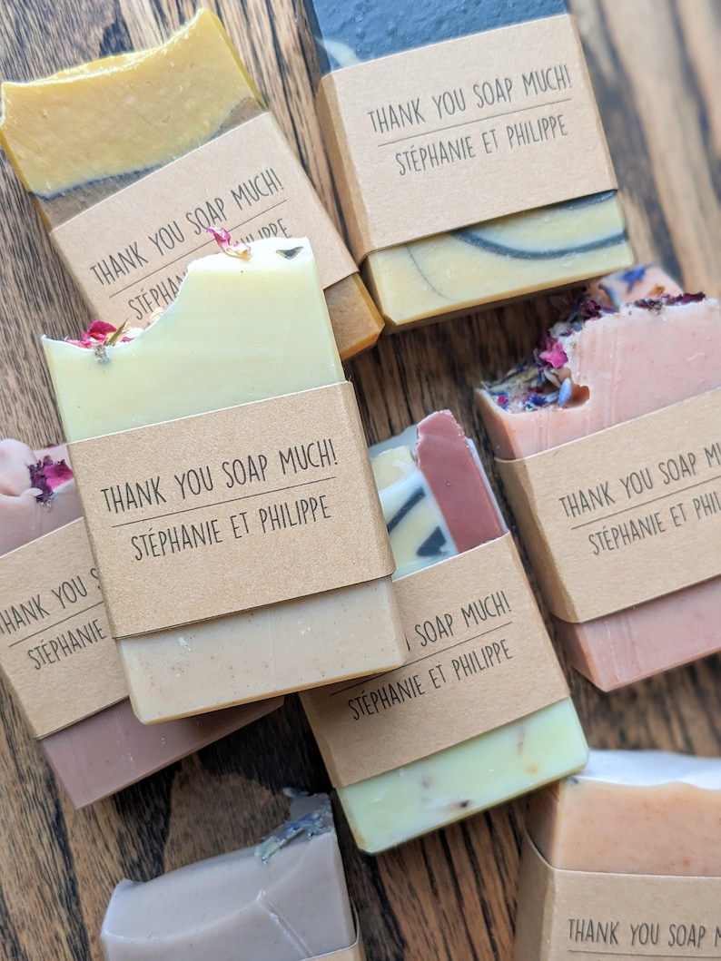 Custom Baby Shower Soap Favours Handmade Party Favors for Wedding, Personalized Half Bar Soaps, Gender Neutral & Eco-Friendly Gift Idea image 8