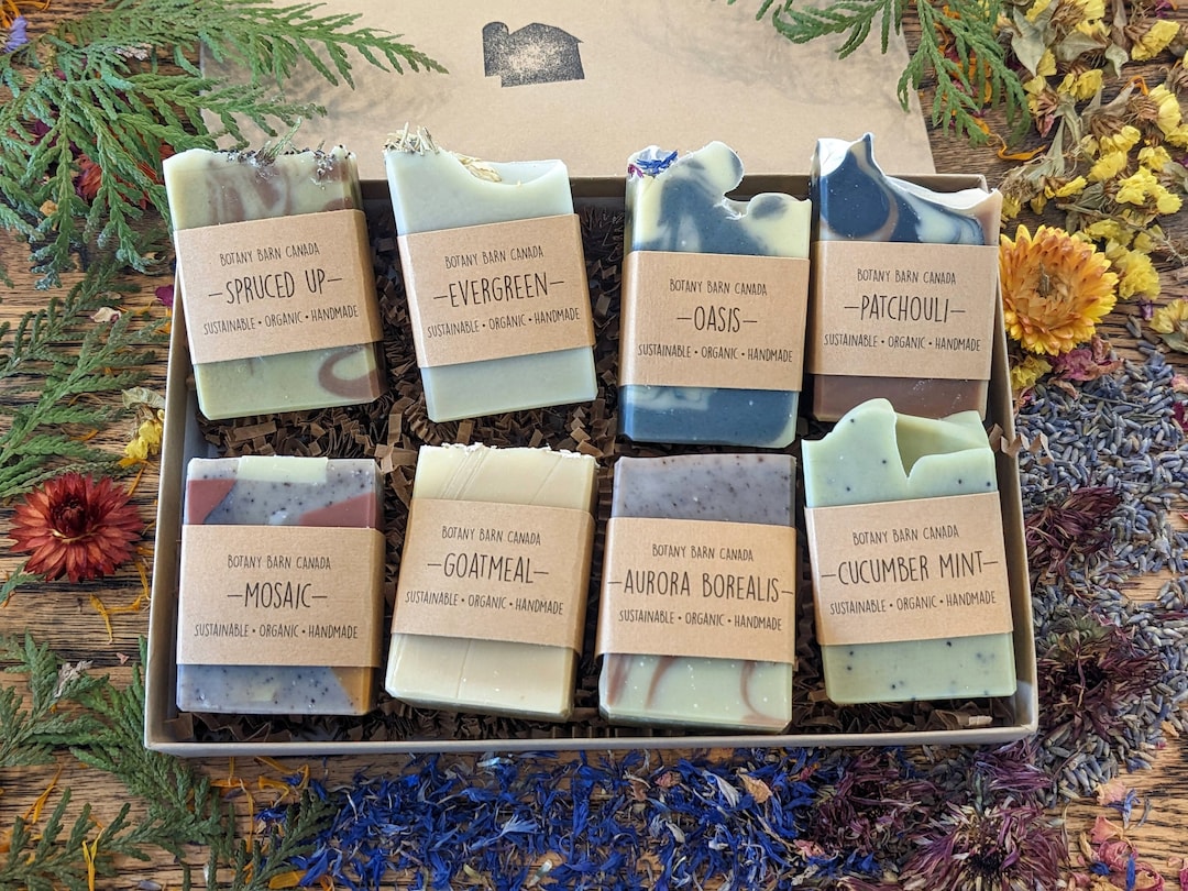 Personalized Gift Set of 8 Handmade Soap Bars Organic Zero Waste Gift