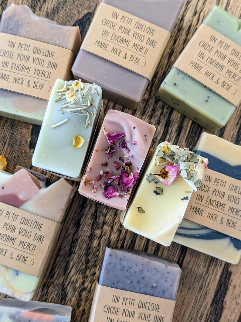 Custom Baby Shower Soap Favours Handmade Party Favors for Wedding, Personalized Half Bar Soaps, Gender Neutral & Eco-Friendly Gift Idea image 6