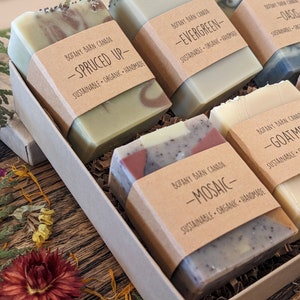 Personalized Gift Set of 8 Handmade Soap Bars Organic Zero Waste Gift Box, Eco-Friendly Aromatherapy Gift, Natural Wellness Care Package image 8