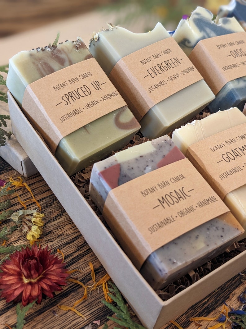 Personalized Gift Set of 8 Handmade Soap Bars Organic Zero Waste Gift Box, Eco-Friendly Aromatherapy Gift, Natural Wellness Care Package image 8