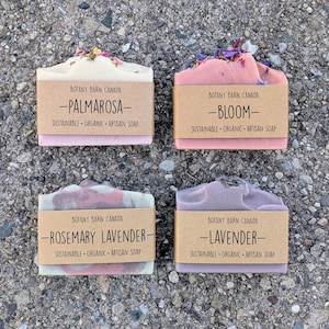 Floral Scented Organic Soap: Handmade Essential Oil Aromatherapy Bars