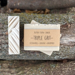 Pumice Soap - Triple Grit Exfoliating Soap with Clay & Colloidal Oats, Organic Gardener&#39;s Soap, Mechanic Soap, Foot Scrub Soap, No Palm Oil