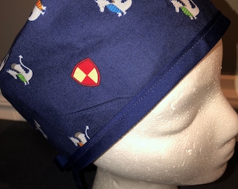 Men's Surgical Scrub Cap / Hat - Dragons- One size fits most
