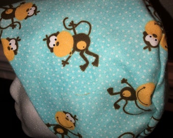 Women's Pixie Surgical Scrub Cap / Monkeys on flannel