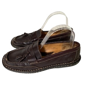 Born Womens Size 9 W6574 Shoes Loafer Flat Casual Leather Brown Tassels Shoes